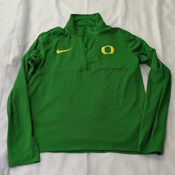 Nike Men's Oregon Ducks 1/4 Zip Light Jacket - Picture 1 of 5